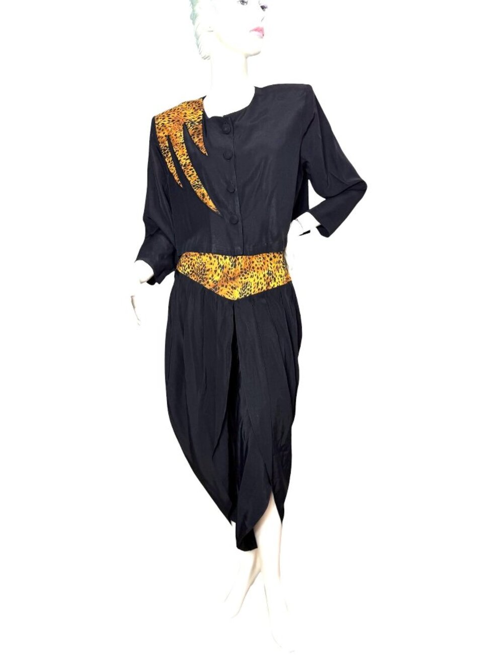 1980s harem pants and cropped jacket with animal print applique's by Alyn Paige
